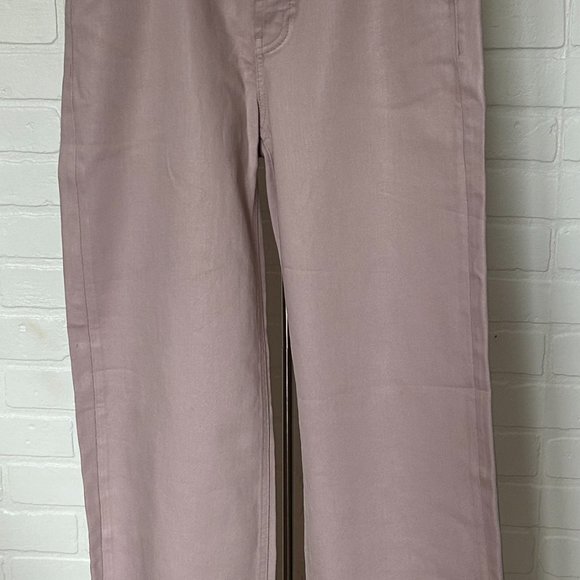 NWT Anthropologie Hudson Rosie High-Rise Wide-Leg Ankle Pink Jeans - Picture 11 of 11
